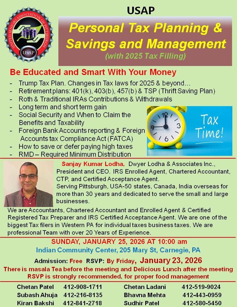 Personal Tax Planning & Savings and Management
