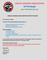 USAP Annual General Body Meeting 2025 on Dec 20